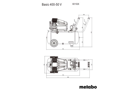 Компресор Metabo Basic 400-50 V, 50л (601526000) Компресор Metabo Basic 400-50 V, 50л (601526000)