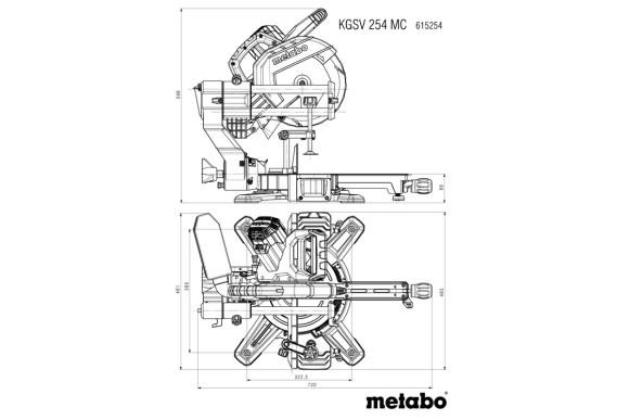 Торцевальная пила Metabo KGSV 254 MC (615254000)