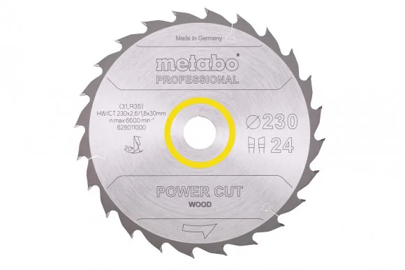 Пилкове полотно Metabo «Power Cut Wood — Professional», 230х30, Z24 WZ 20° (628011000)