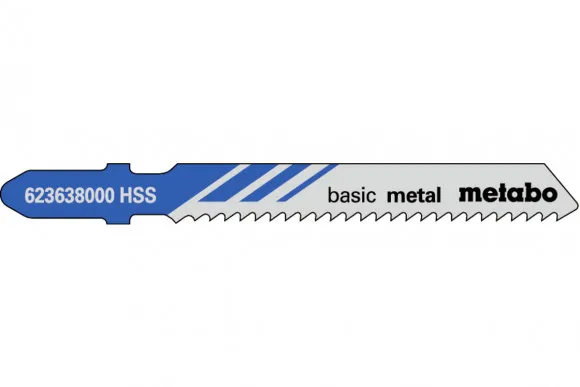 Пилка для лобзика по металу Metabo Classic 51 мм T 118 B, 25 шт (623618000)