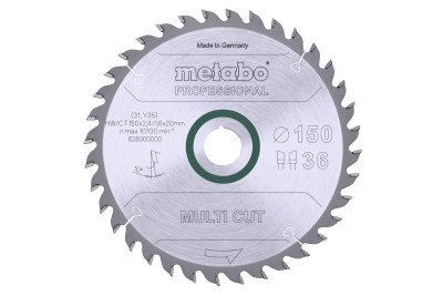 Пильне полотно Metabo «Multi Cut - Professional», 150x20, Z36 WZ 10° (628000000)