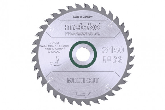 Пильное полотно Metabo «Multi Cut - Professional», 150x20, Z36 WZ 10° (628000000)