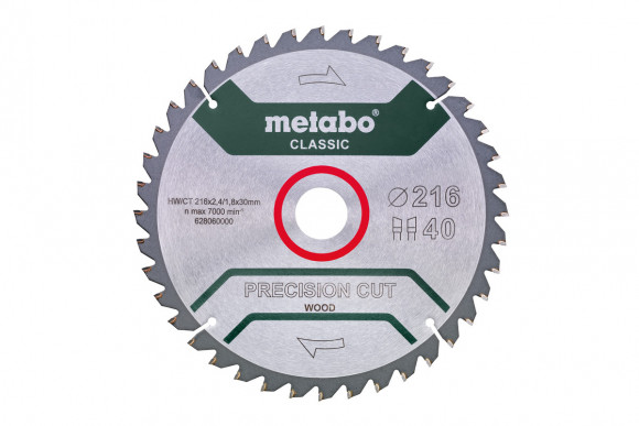 Пилковий диск Metabo Classic HW/CT 40 WZ 216x30x2,4 Z40 (628060000)
