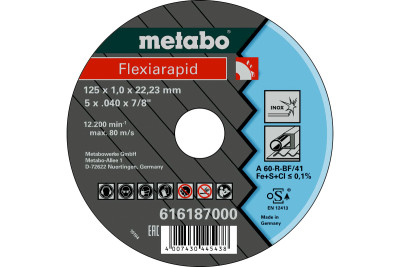 Відрізний круг Metabo Flexiarapid Inox 125 мм (616187000) Відрізний круг Metabo Flexiarapid Inox 125 мм (616187000)