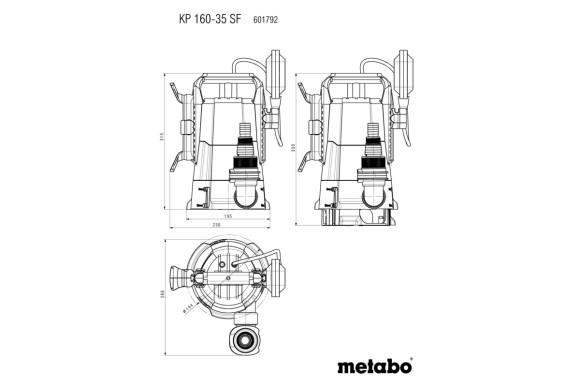 Комбінований занурювальний насос Metabo KP 160-35 SF (601792000)