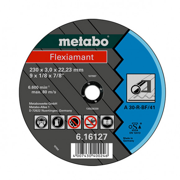 Отрезной диск Metabo 150x3,0x22,2 мм, Flexiamant (Standart), по стали, 42, A 30-R (616313000)