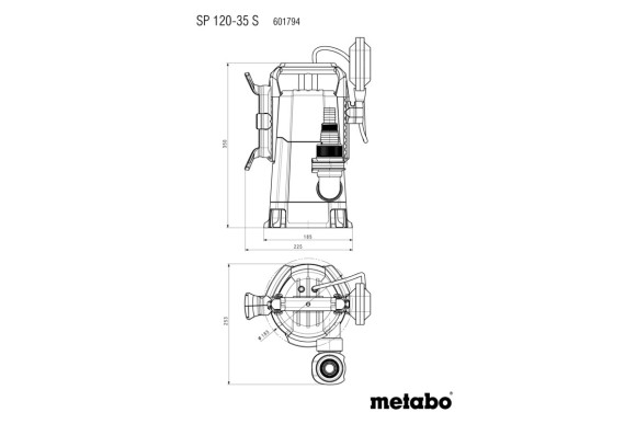 Занурювальний насос для брудної води Metabo SP 120-35 S (601794000)