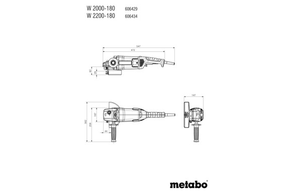 Болгарка Metabo W 2200-180 (606434010) Болгарка Metabo W 2200-180 (606434010)