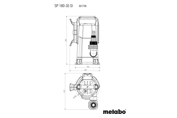 Занурювальний насос для брудної води Metabo SP 180-35 SI (601796000)