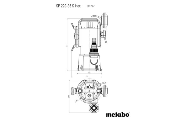 Занурювальний насос для брудної води Metabo SP 220-35 S Inox (601797000)