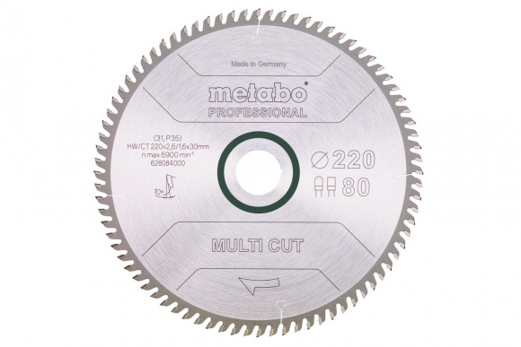 Пилкове полотно Metabo «Multi Cut — Professional», 220х30, Z80 FZ/TZ, 10° (628084000)