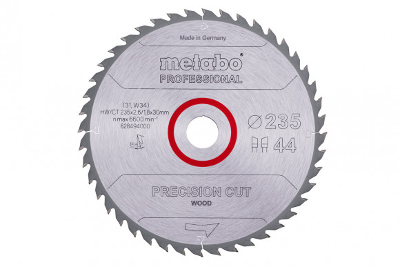 Пильный диск Metabo по дереву 235x30x2.6, 44 зуба (628494000)