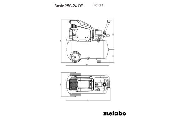 Компресор безмасляний Metabo Basic 250-24 OF (601523000) 