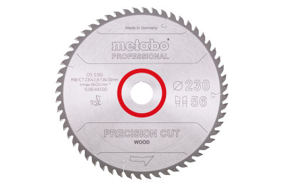 Пильное полотно Metabo «Precision Cut Wood - Professional», 230х30, Z56 WZ 15° (628044000)