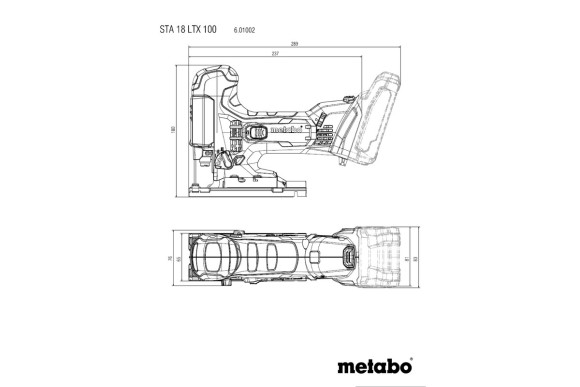 Акумуляторний лобзик Metabo STA 18 LTX 100, 18В, каркас (601002840)