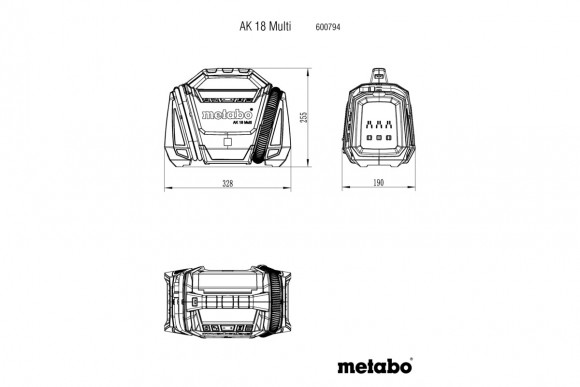 Акумуляторний компрессор Metabo AK 18 Multi каркас (600794850)