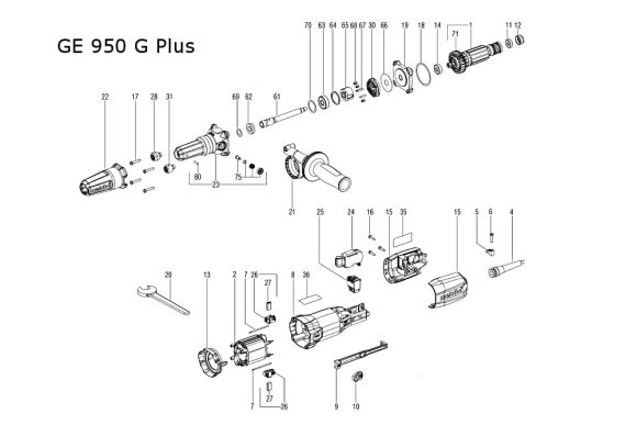 Корпус шпинделя для шліфмашини GE 710 Metabo (316051580) Корпус шпинделя для шліфмашини GE 710 Metabo (316051580)