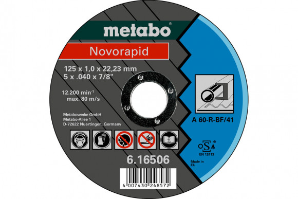 Відрізний круг Metabo Novorapid 125x1,0x22,23 (616506000)