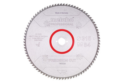 Пильний диск Metabo Precision Cut 315 мм (628225000)