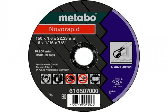 Відрізний круг Metabo Novorapid 150x1,6x22,23 (616507000)