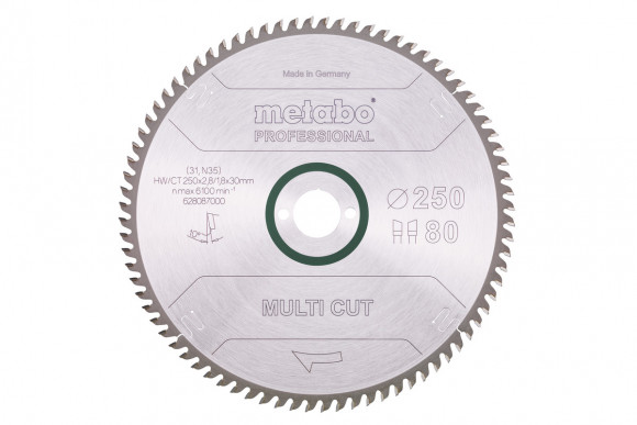 Пильный диск Metabo "Multi Cut - Professional", 250x30, Z80 WZ, 10° (628087000)