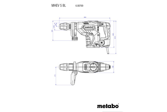 Відбійний молоток Metabo MHEV 5 BL (600769500)