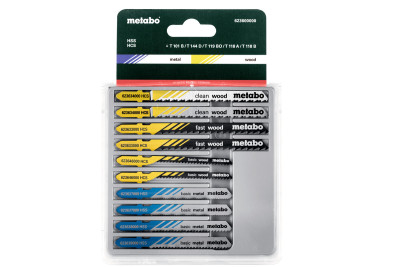 Набір пилок для лобзика Metabo 3, Д+M+Пласт., 10 предметів (623600000) Набір пилок для лобзика Metabo 3, Д+M+Пласт., 10 предметів (623600000)