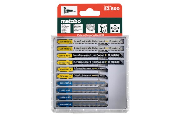 Набір пилок для лобзика Metabo 3, Д+M+Пласт., 10 предметів (623600000)