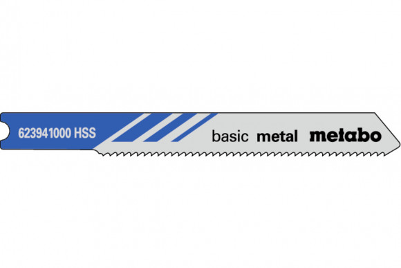 5 пилкових U-подібних полотен для лобзиків Metabo «Basic Metal», 52/1,2 мм (623941000)