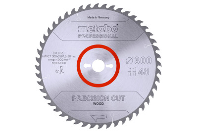 Пильное полотно Metabo «Precision Cut Wood - Professional», 300x30, Z48 WZ 15° (628051000)