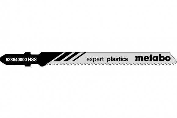 Лобзикове полотно для плексигласу, полікарбонату Metabo Expert 74 мм T 101 A, 5 шт (623640000)