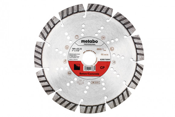 Алмазний відрізний диск Metabo 180x22,23 мм, "CP", бетон "professional" (628573000)