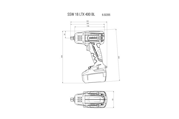 Акумуляторний ударний гайкокрут Metabo SSW 18 LTX 400 BL 2х4.0 Аг LiHD (602205800) Акумуляторний ударний гайкокрут Metabo SSW 18 LTX 400 BL 2х4.0 Аг LiHD (602205800)
