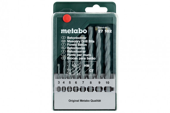 Набір свердел по бетону Metabo classic 8 штук (627182000)