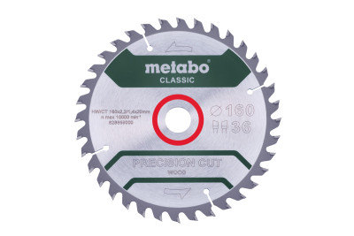 Пильний диск Metabo CLASSIC по дереву 160x20x2.2, 36 зуб'їв, блістер (628659000) Пильний диск Metabo CLASSIC по дереву 160x20x2.2, 36 зуб'їв, блістер (628659000)