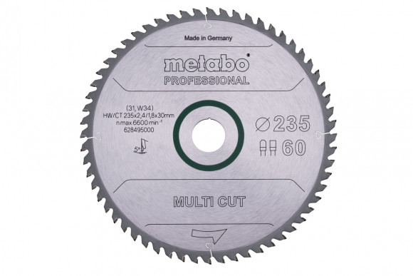 Пиляльний диск Metabo з мультиматеріалів 235x30x2.4, 60 зубів (628495000)