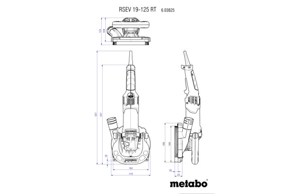 Шліфмашина для бетону / каменю Metabo RSEV 19-125 RT (603825700)