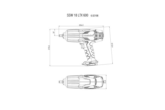 Акумуляторний ударний гайкокрут Metabo SSW 18 LTX 600 (602198890)