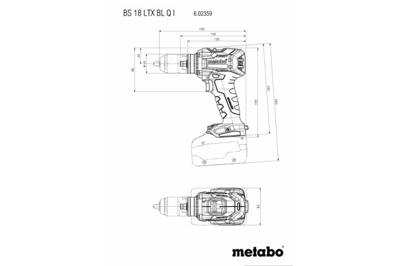 Акумуляторний шуруповерт Metabo BS 18 LTX BL Q I (602359850) Акумуляторний шуруповерт Metabo BS 18 LTX BL Q I (602359850)
