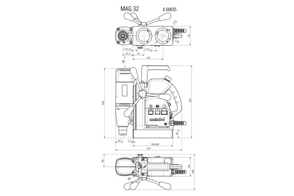 Свердлильний верстат Metabo MAG 32 (600635500)