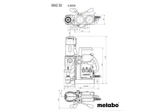 Свердлильний верстат Metabo MAG 50 (600636500)