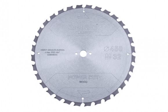 Пиляльний диск Metabo CLASSIC по дереву 450x30x3.5, 32 зуб'їв (628648000)