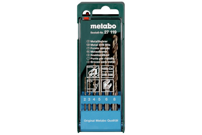 Набір свердел по металу Metabo HSS-Co 6 предметів (627119000) Набір свердел по металу Metabo HSS-Co 6 предметів (627119000)