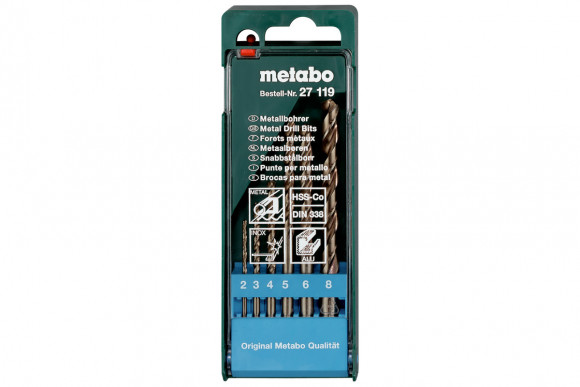 Набір свердел по металу Metabo HSS-Co 6 предметів (627119000)