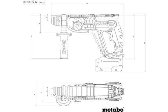 Акумуляторний перфоратор Metabo KH 18 LTX 24, 2X5.2Aг, кейс metaBOX (601712650) Акумуляторний перфоратор Metabo KH 18 LTX 24, 2X5.2Aг, кейс metaBOX (601712650)