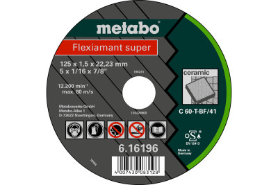 Відрізний диск Metabo Flexiamant super 115x1,0x22,2 Керамика, TF41 (616195000) Відрізний диск Metabo Flexiamant super 115x1,0x22,2 Керамика, TF41 (616195000)