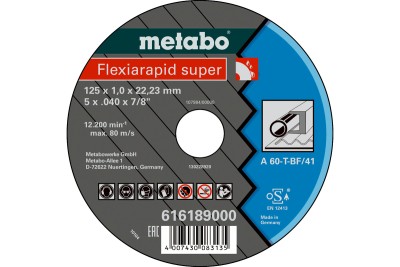 Відрізний диск Metabo Flexiamant Super 115x1,0x22,2 Сталь, TF 41 (616188000)