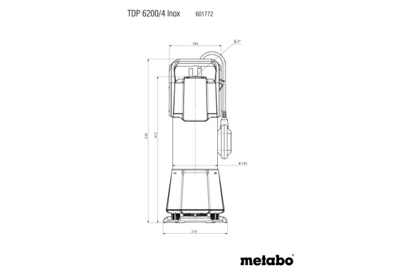 Занурювальний напірний насос Metabo TDP 6200/4 Inox (601772000)