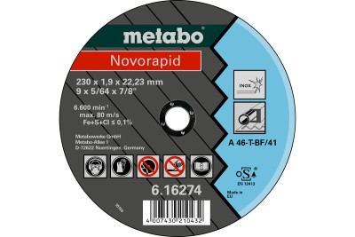 Відрізний диск Metabo Novorapid 115x1,0x22,2 Inox, TF 41 (616270000) Відрізний диск Metabo Novorapid 115x1,0x22,2 Inox, TF 41 (616270000)