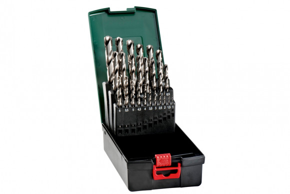 Набір свердел по металу Metabo HSS-G, 25 пр. (627098000)
